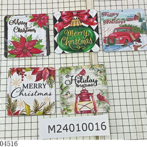 IRON+MAGNET XMAS MESSAGES 7.5X7.5CM/EACH