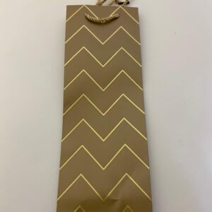 GIFT BAG WINE GOLD DESIGN 36X12.8X8CM/EA