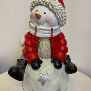 X'MAS DECO SNOWMAN ON GLOBE H67CM/EACH