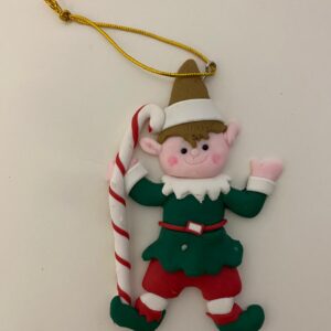 X'MAS HANGING DECO RUBBER SANTA ELF GIN