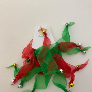HAIR BAND RED&GREEN BELL 2+1/CARD