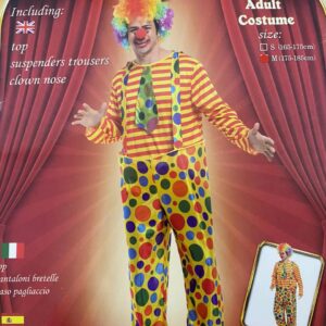 COSTUME ADULT POLKA DOT CLOWN M-0105/EAC