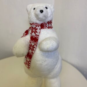 X'MAS DECO POLAR BEAR (M) 38CM/EACH