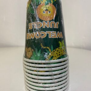 PARTY PAPER CUPS WELCOME JUNGLE 10PC/PK