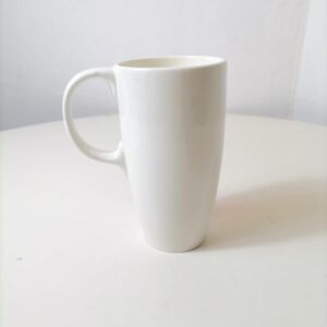 CERAMIC CUP LONG  WHITE 9X14.5CM/EACH