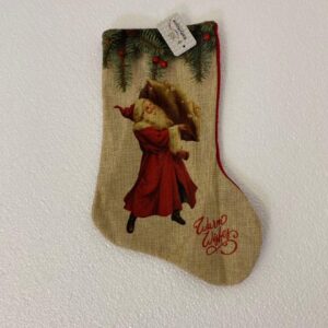 X'MAS STOCKING SANTA 24 L29CM/EACH