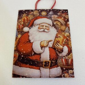 GIFT BAG SANTA (L) 26X32X12CM/EACH