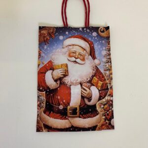 GIFT BAG SANTA (S) 15X21X8CM/EACH