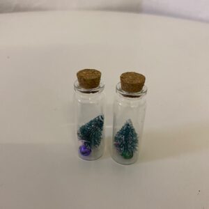 X'MAS DECO TREE IN BOTTLE 2.2X6CM 2PC/PK
