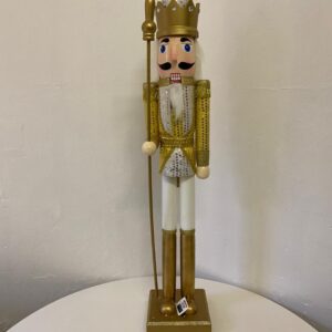 WOODEN NUTCRACKER SEQUINS DRESSUP H90CM