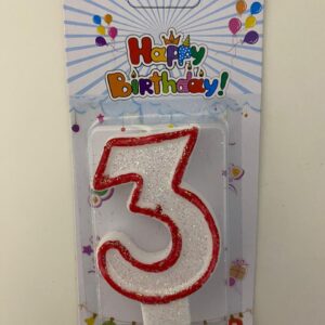NUMBER CANDLE FENGLIN 4.5X7CM/EACH