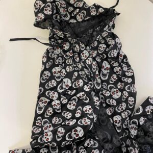 HALLOWEEN CAPE SKULL GLITTERIS EYE 1.1M/