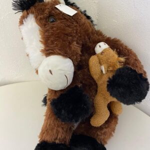 SOFT TOY HORSE WITH BABY 50CM/EACH