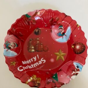 PLASTIC BOWL XMAS +-18X4CM/EACH