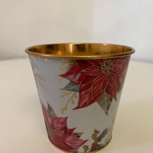 IRON BUCKET XMAS ROSE GOLD 12X11CM/EACH