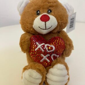 TEDDY BEAR RED EYE HEART 20CM/EACH