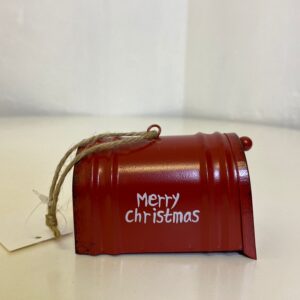 X'MAS DECO IRON POST BOX  MINI 8.7X5.5X5