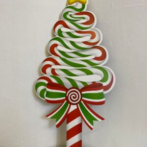 X'MAS DECO ICE CREAM CANDYCANE PAPER L80