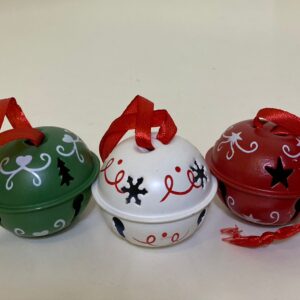 X'MAS DECO IRON BELLS ROUND 5CM 6PC/TUBE
