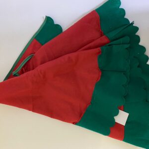 CHRISMAS TREE SKIRT RED & GRN 88CM/EACH
