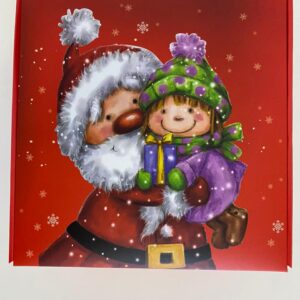GIFT BOX PAPER SANTA (L) 30X30X10CM/EACH