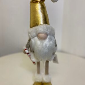STANDING SANTA WITH CANDYCANE+- H51CM/EA