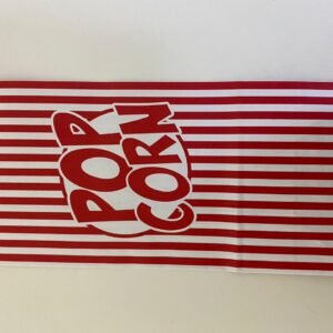 PAPER BAG POPCORN RED&WHT 13X26X8CM 50PC
