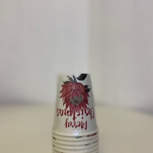 PARTY PAPER CUP XMAS FLOWER 10PC/PK