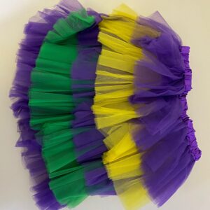 TUTU SKIRT MARDI GRASS 38-40CM/EACH