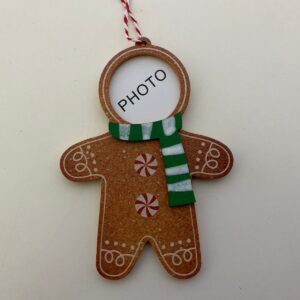 X'MAS DECO WOODEN GINGER MAN INSERT PHOT