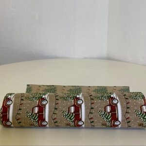 TABLE RUNNER XMAS CAR WITH TREE 28CMX3M