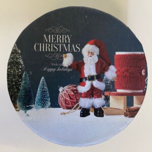 GIFT BOX ROUND POSINTHEA+XMAS DECO 10.8X