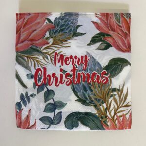 SERVIETTE XMAS FLOWER 33X33CM 20PC/PK