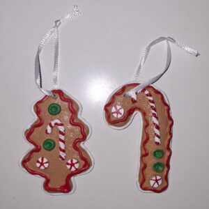 X'MAS DECO HANGING TREE CANE 8CM 2PC/PK