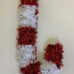 X'MAS DECO CANDY CANE TINSEL L30CM/EACH