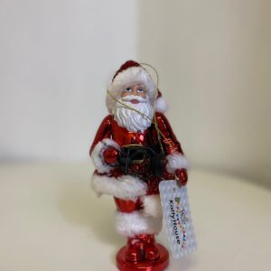 X'MAS DECO SANTA WITH LANTERN (S) 17CM/E