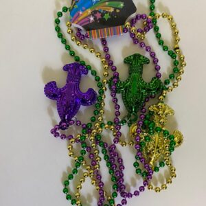 PARTY NECKLACE MARDIGRAS 6MM L84CM 3PC/C