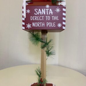 X'MAS DECO POST SANTA DIRECT WOOD+IRON/E