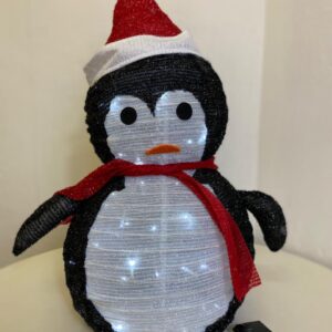 ORNAMENT PENGUIN B/O LIGHT H70CM/EACH