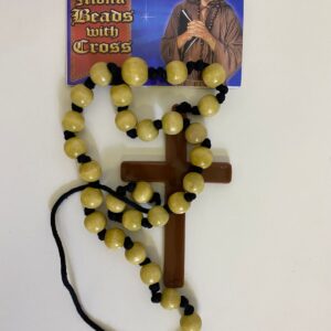 MONK BEADS WITH CROSS PLASTIC +-70CM/EAC