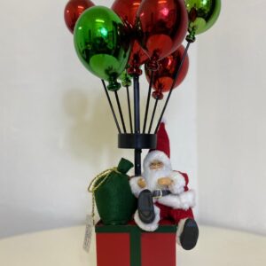 X'MAS DECO SANTA WITH DECO BALLOON H59CM