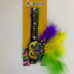 PARTY HEADBAND MARDI GRASS SEQUINS 19X15