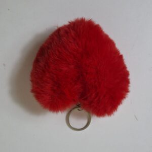 KEYRING HEART FURRY 12X7CM/EACH