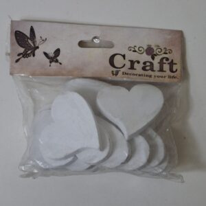 WOODEN HEART WHITE 10PCS/PACK/PACK