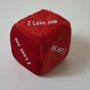 STUFFED TOY DICE I LOVE YOU 8CM/EACH