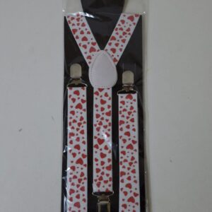 SUSPENDER HEARTS RED 2.5CMX1M/EA