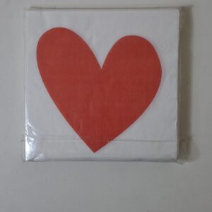SERVIETTE HEART 33X33CM 20PC/PK