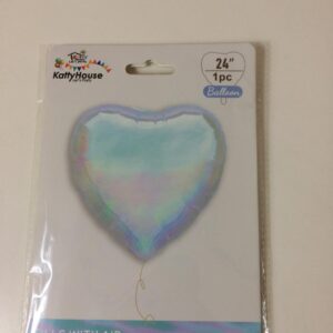 FOIL BALLOON HEART HOLO 24"/EACH