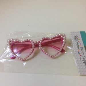 PARTY GLASS HEART PEARL L15CM/EACH