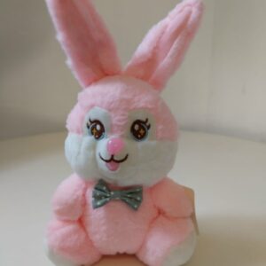 SOFT TOYS BUNNY 20CM WHT/PINK/EACH